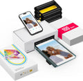 M100 4x6'' Photo Printer, Phone Printer 100 Sheets & 3 Cartridges, Full-Color Photo, Portable Instant Photo Printer for iPhone Android, Thermal Dye Sublimation, Wi-Fi Picture Printer 100 Papers